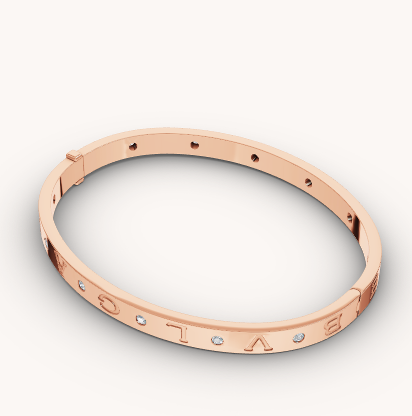 [⭐Mova]ZERO 1 PINK GOLD 12 DIAMONDS BRACELET
