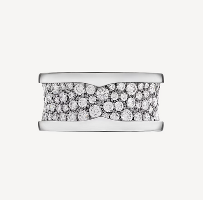 [⭐Mova]ZERO 1 WITH PAVED DIAMONDS ON THE SPIRAL RING