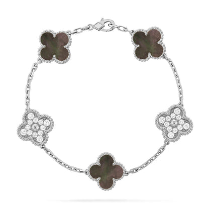 [⭐Mova] CLOVER 5 MOTIF GRAY MOP BRACELET COLLECTION