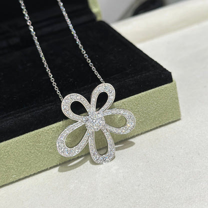 [⭐Mova]FLOWERLACE NECKLACE FULL DIAMONDS