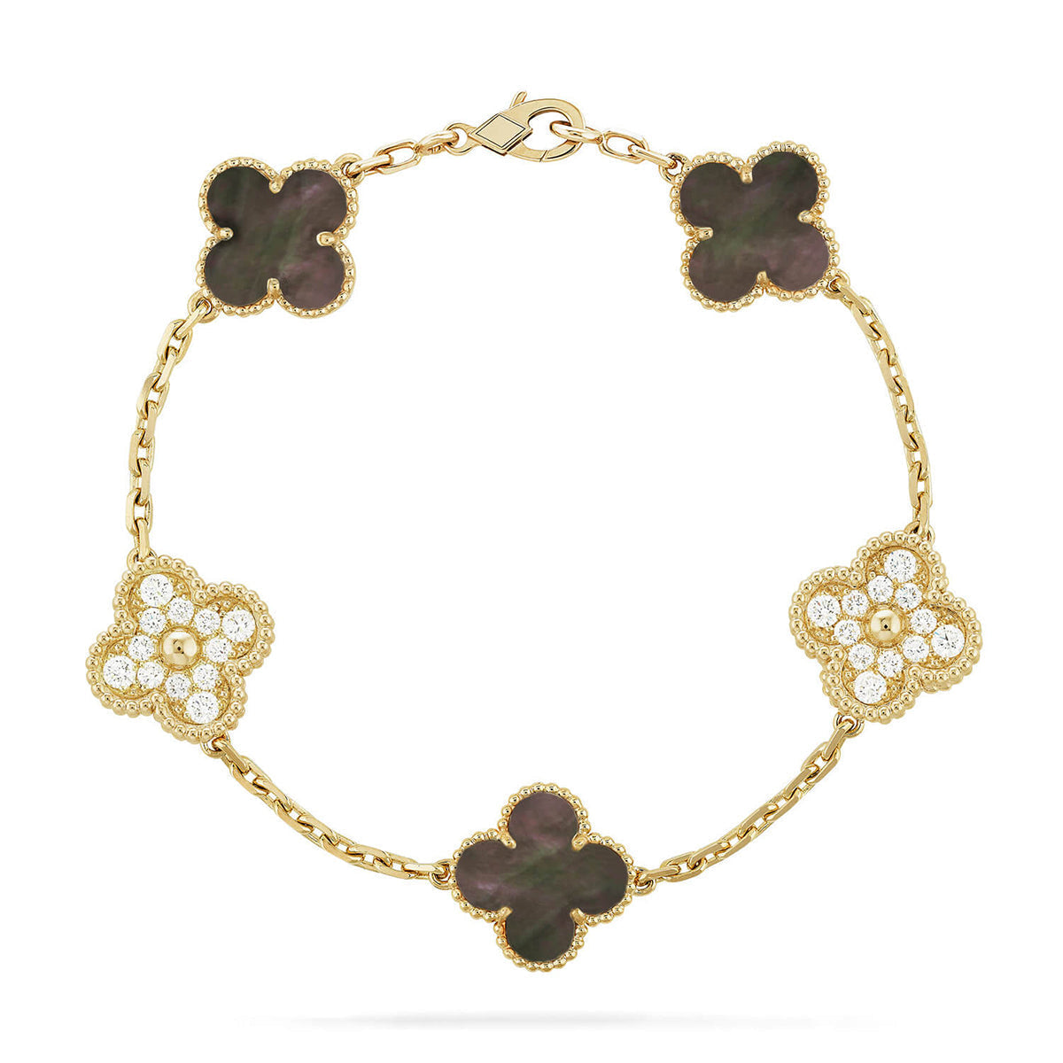 [⭐Mova] CLOVER 5 MOTIF GRAY MOP BRACELET COLLECTION