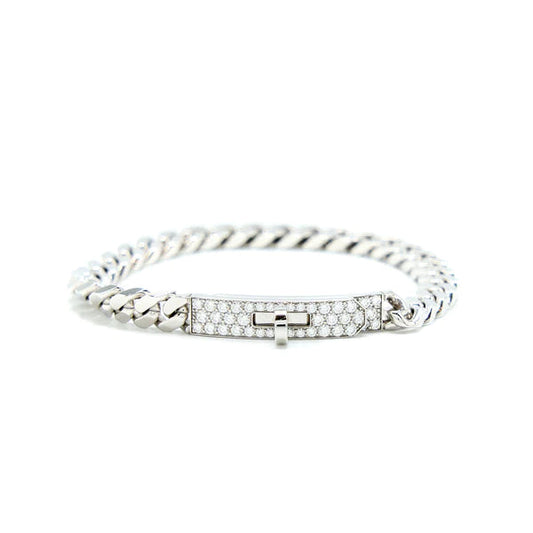 [⭐Mova]KELLY CHAIN SILVER DIAMOND BRACELET