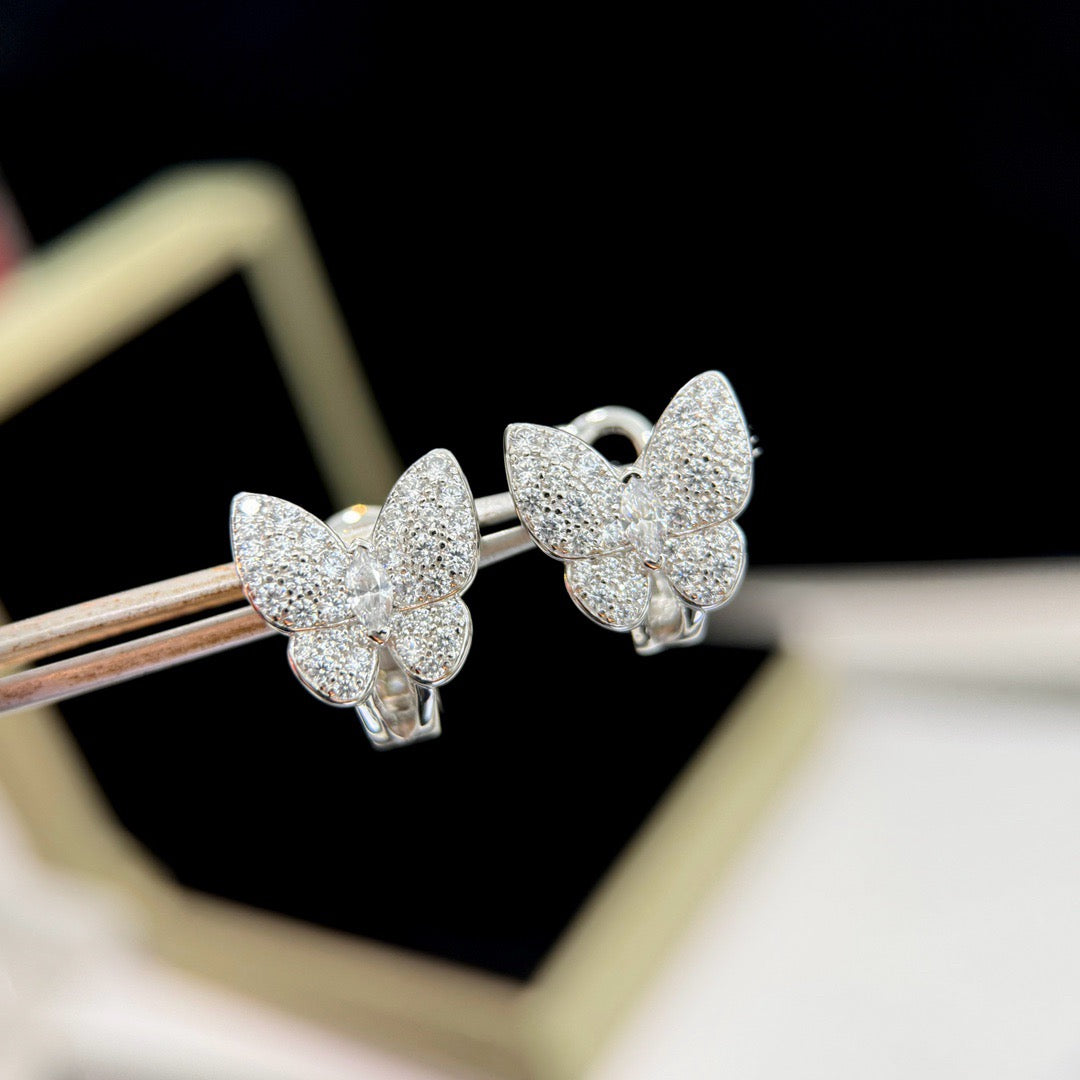 [⭐Mova]BUTTERFLY ALL DIAMOND EARRINGS
