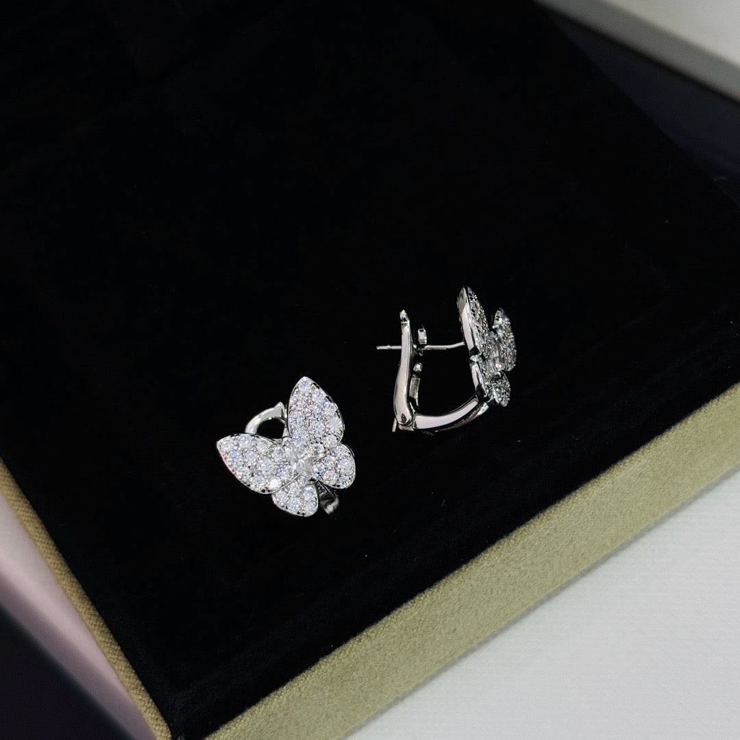 [⭐Mova]BUTTERFLY ALL DIAMOND EARRINGS