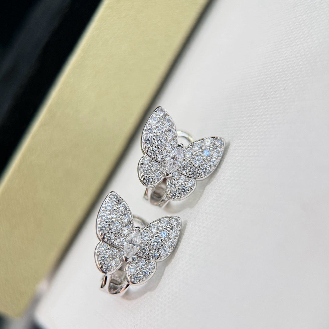 [⭐Mova]BUTTERFLY ALL DIAMOND EARRINGS