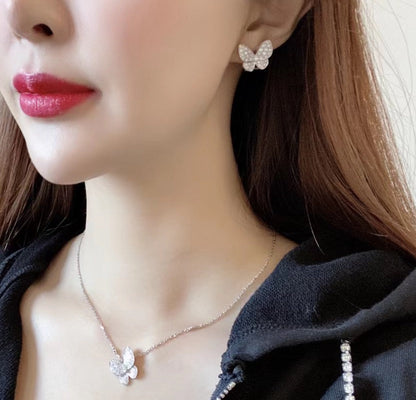 [⭐Mova]BUTTERFLY ALL DIAMOND EARRINGS