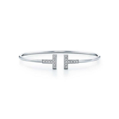 [⭐Mova Jewels]T BRACELET 1.8MM DIAMOND SILVER