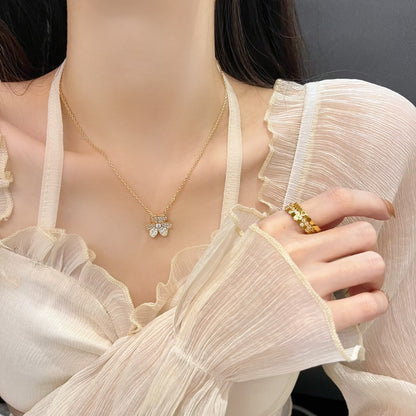 [⭐Mova]FLOWER DIAMOND NECKLACE