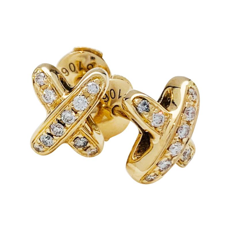 [⭐Mova]JEUX DE GOLD DIAMOND EARRINGS
