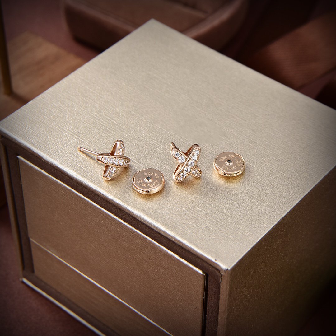 [⭐Mova]JEUX DE GOLD DIAMOND EARRINGS