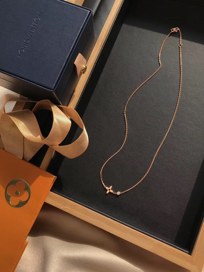 [⭐Mova]BLOSSOM PENDANT PINK GOLD AND DIAMOND