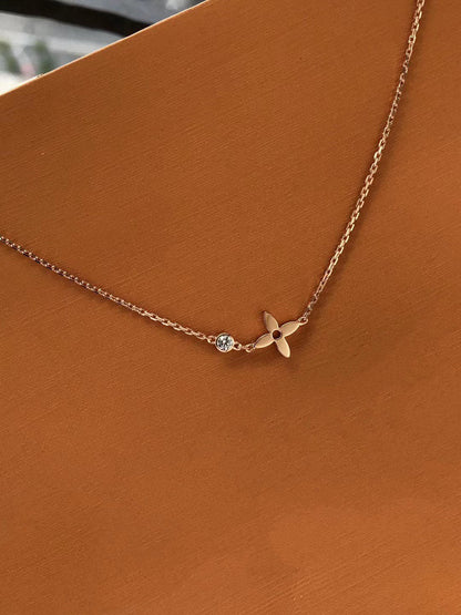 [⭐Mova]BLOSSOM PENDANT PINK GOLD AND DIAMOND