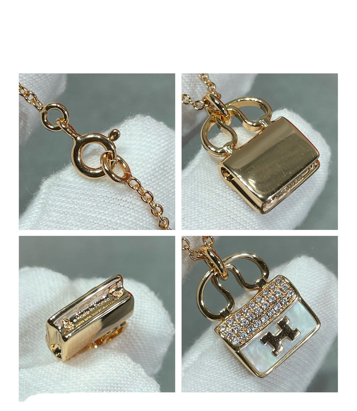 [⭐Mova]H CIRCE MOISSANITE PENDANT NECKLACE GOLD