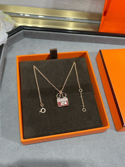 [⭐Mova]H CIRCE MOISSANITE PENDANT NECKLACE GOLD