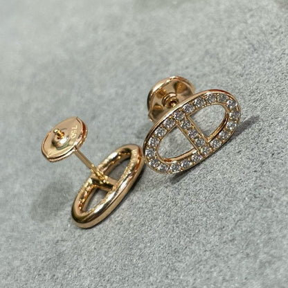 [⭐Mova]HM FULL DIAMOND PIG NOSE STUD EARRINGS