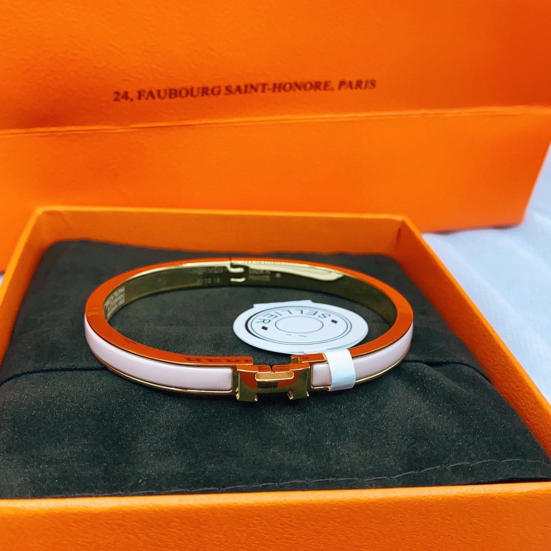 [⭐Mova]CLASSIC HM CLIC  PINK 8MM ENAMEL BRACELET