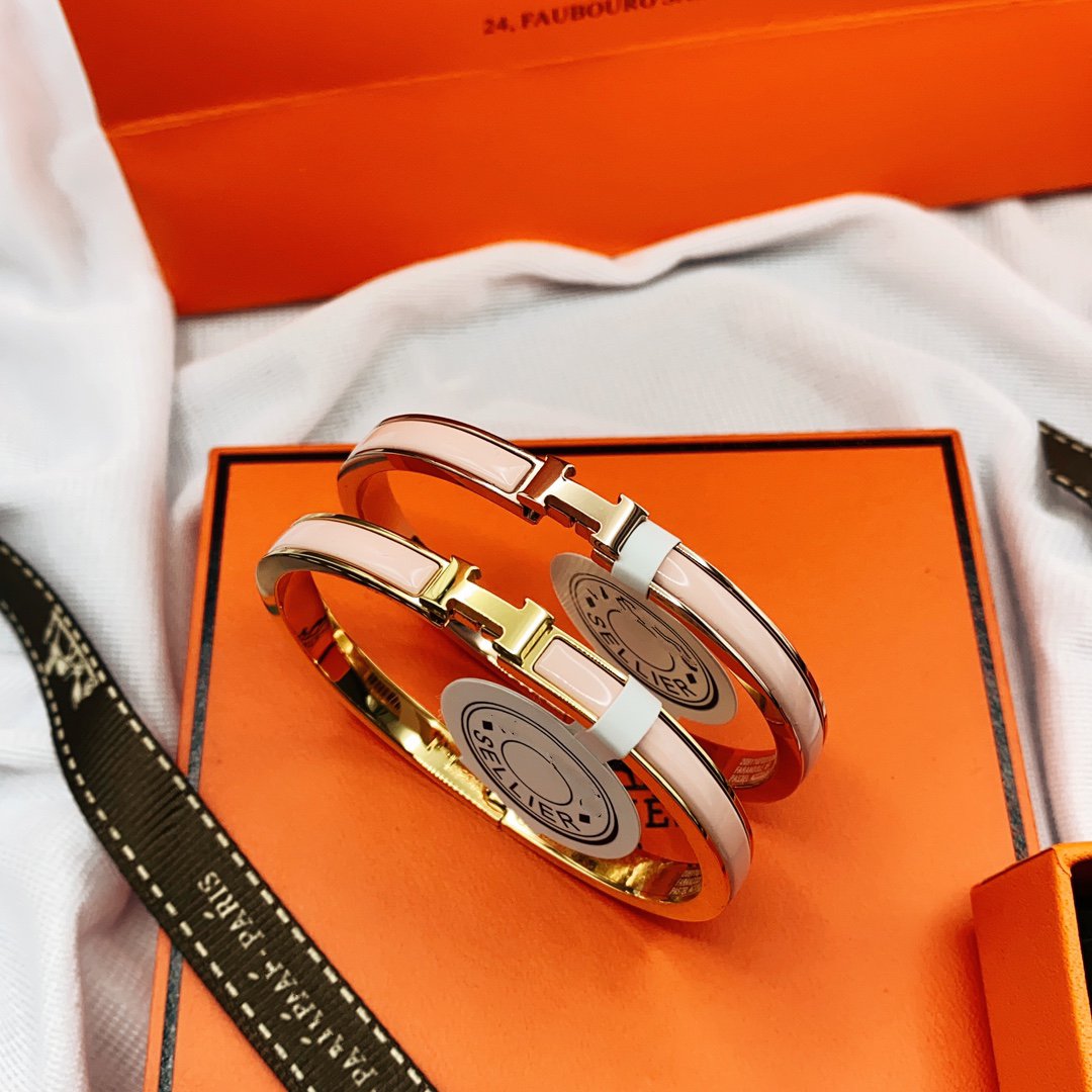 [⭐Mova]CLASSIC HM CLIC  PINK 8MM ENAMEL BRACELET