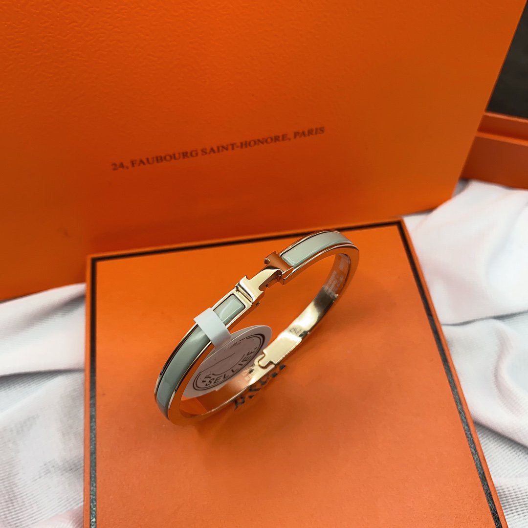 [⭐Mova]CLASSIC HM CLIC GREEN 8MM ENAMEL BRACELET