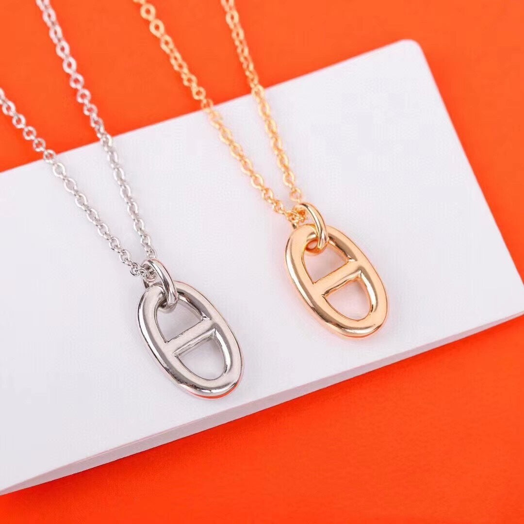 [⭐Mova]HM PIG NOSE NECKLACE