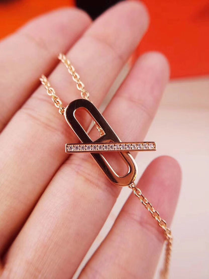 [⭐Mova]HM NECKLACE PLATINUM ROSE GOLD DIAMOND