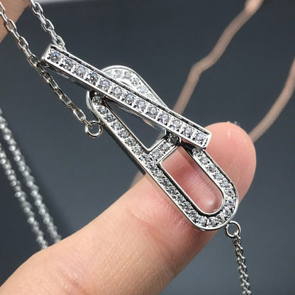 [⭐Mova]HM NECKLACE PLATINUM ROSE GOLD DIAMOND