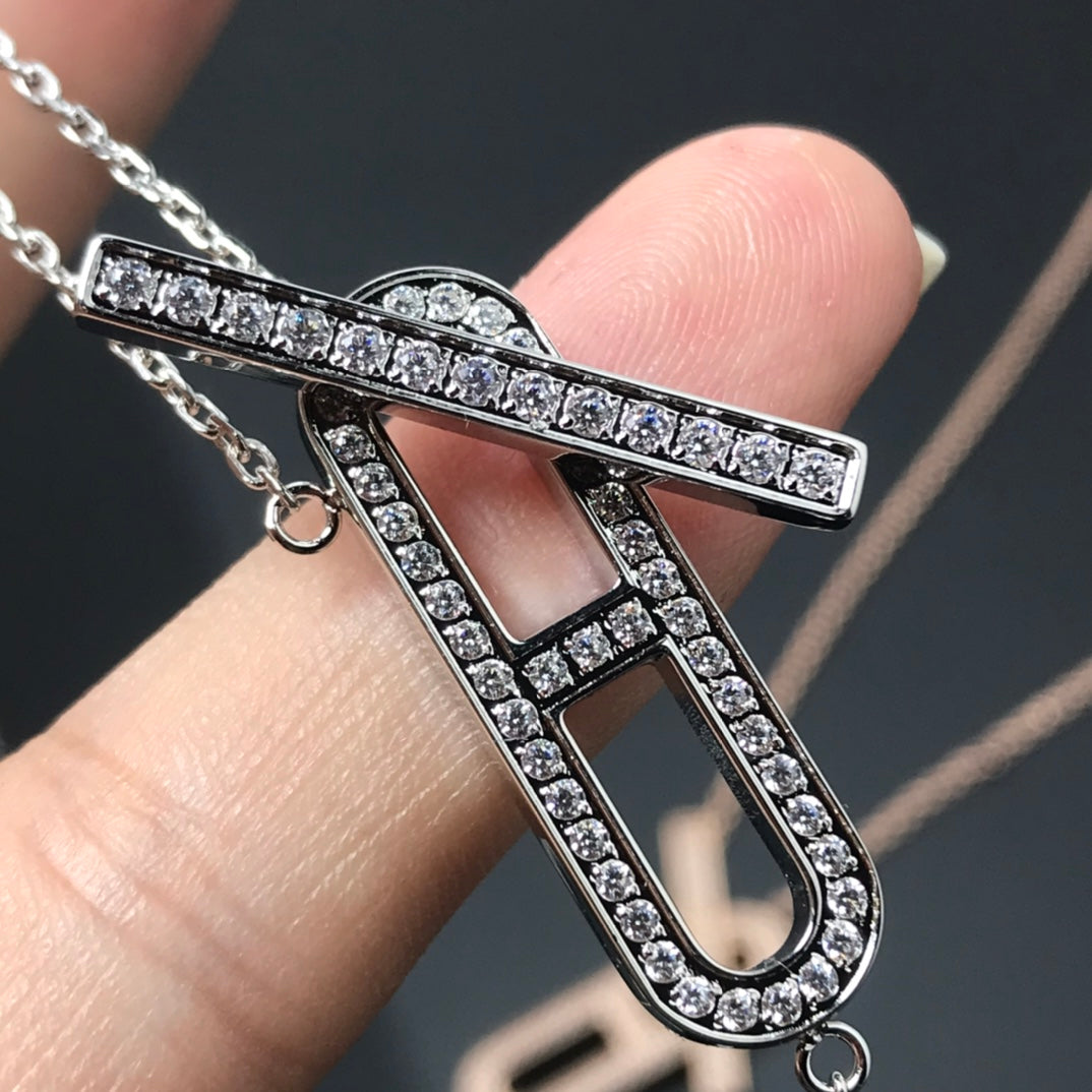 [⭐Mova]HM NECKLACE PLATINUM ROSE GOLD DIAMOND