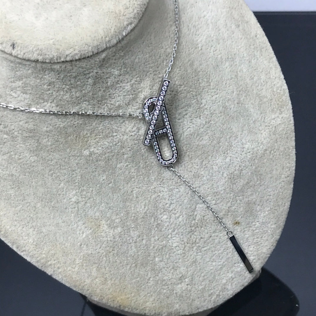 [⭐Mova]HM NECKLACE PLATINUM ROSE GOLD DIAMOND
