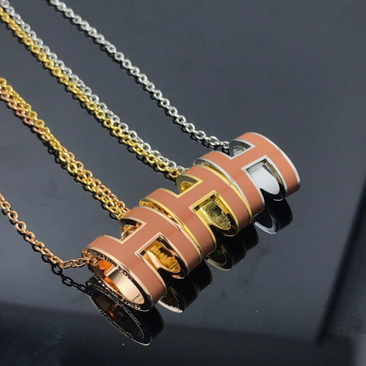 [⭐Mova]H NECKLACE BROWN