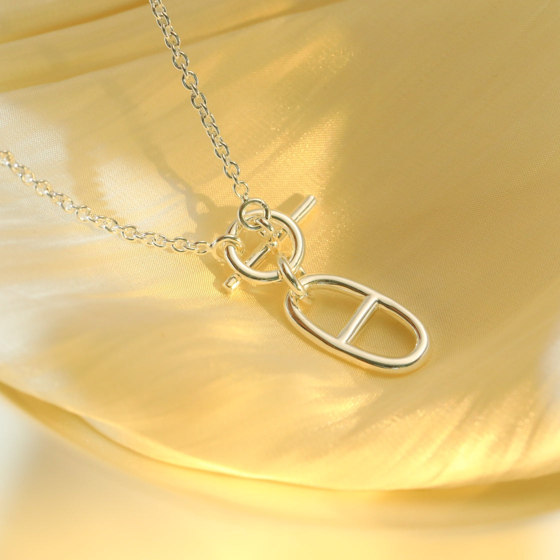 [⭐Mova]HM CHAINE D'ANCRE PENDANT NECKLACE STERLING SILVER