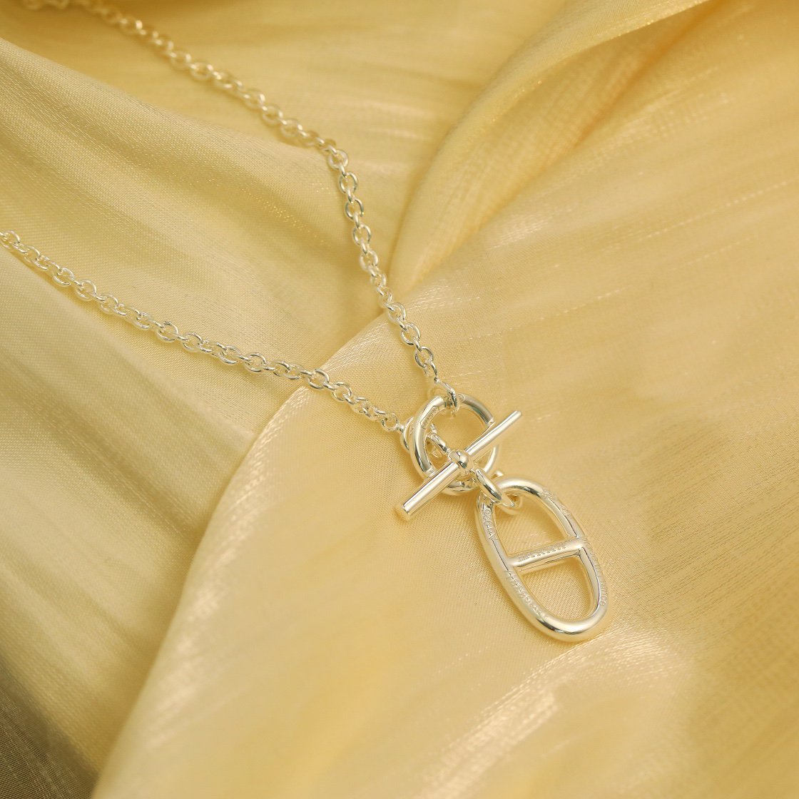 [⭐Mova]HM CHAINE D'ANCRE PENDANT NECKLACE STERLING SILVER