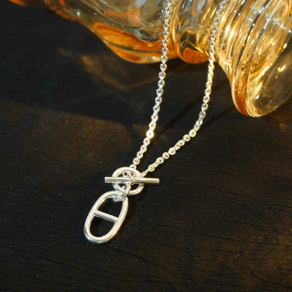 [⭐Mova]HM CHAINE D'ANCRE PENDANT NECKLACE STERLING SILVER