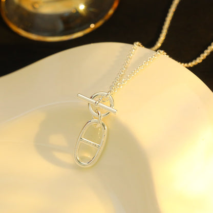 [⭐Mova]HM CHAINE D'ANCRE PENDANT NECKLACE STERLING SILVER