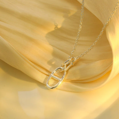[⭐Mova]HM CHAINE D'ANCRE PENDANT NECKLACE STERLING SILVER