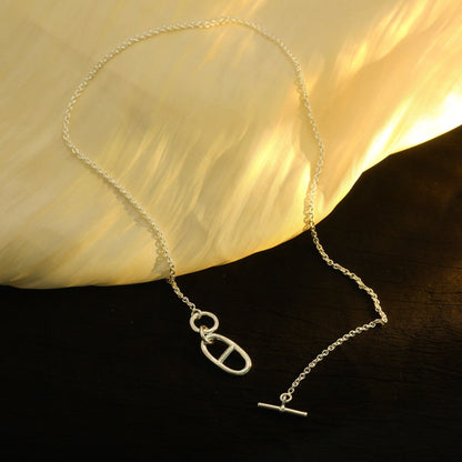 [⭐Mova]HM CHAINE D'ANCRE PENDANT NECKLACE STERLING SILVER