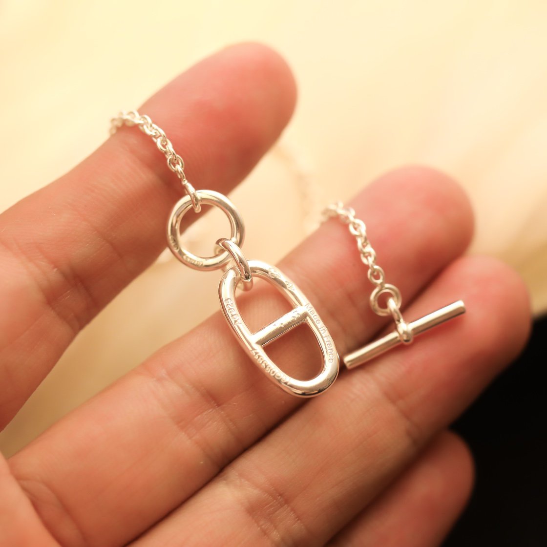 [⭐Mova]HM CHAINE D'ANCRE PENDANT NECKLACE STERLING SILVER