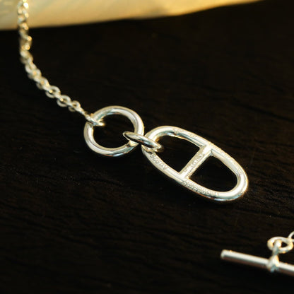 [⭐Mova]HM CHAINE D'ANCRE PENDANT NECKLACE STERLING SILVER