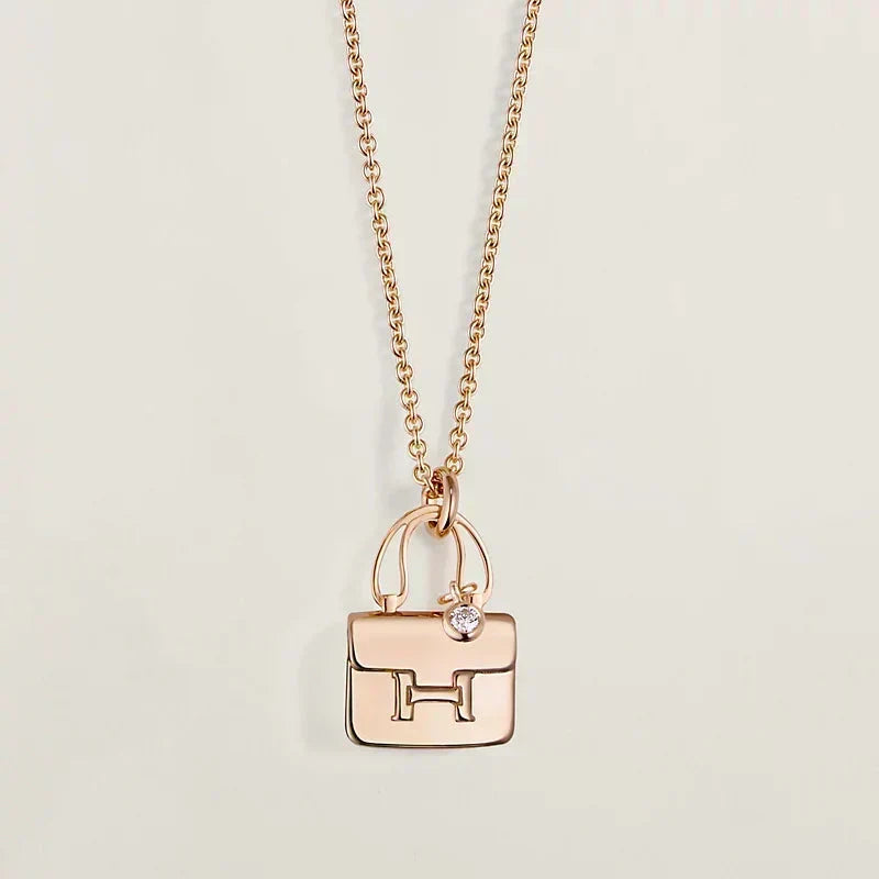 [⭐Mova]AMULETTE PEDANT ROSE GOLD NECKLACE