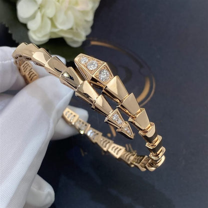 [⭐Mova]SERPENTI BRACELET DIAMONDS PINK GOLD