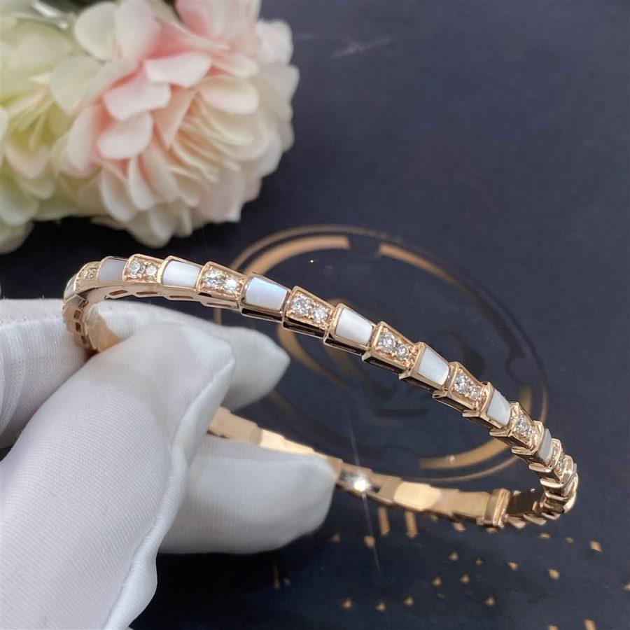 [⭐Mova]SERPENTI BRACELET PINK GOLD MOP DIAMOND