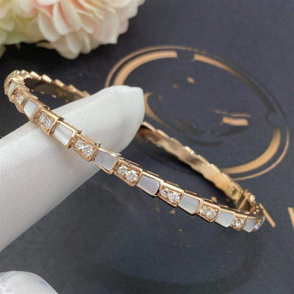 [⭐Mova]SERPENTI BRACELET PINK GOLD MOP DIAMOND
