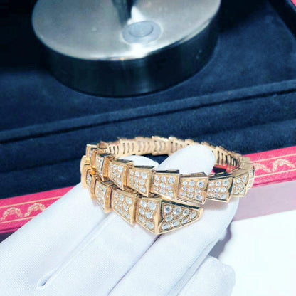 [⭐Mova]SERPENTI BRACELET 8MM PINK GOLD DIAMOND