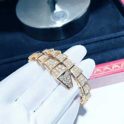 [⭐Mova]SERPENTI BRACELET 8MM PINK GOLD DIAMOND
