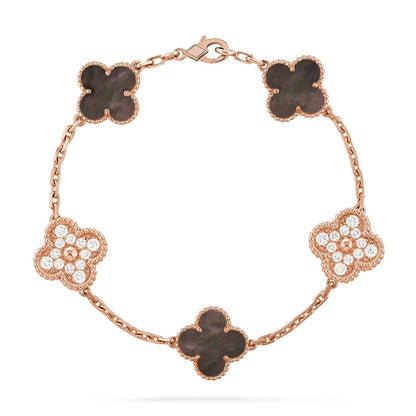 [⭐Mova] CLOVER 5 MOTIF GRAY MOP BRACELET COLLECTION