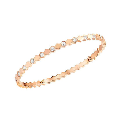 [⭐Mova]BEE LOVE PINK GOLD DIAMOND BRACELET