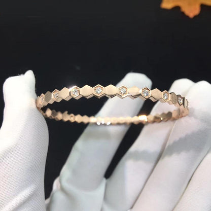 [⭐Mova]BEE LOVE PINK GOLD DIAMOND BRACELET