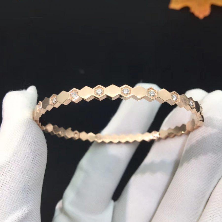[⭐Mova]BEE LOVE PINK GOLD DIAMOND BRACELET