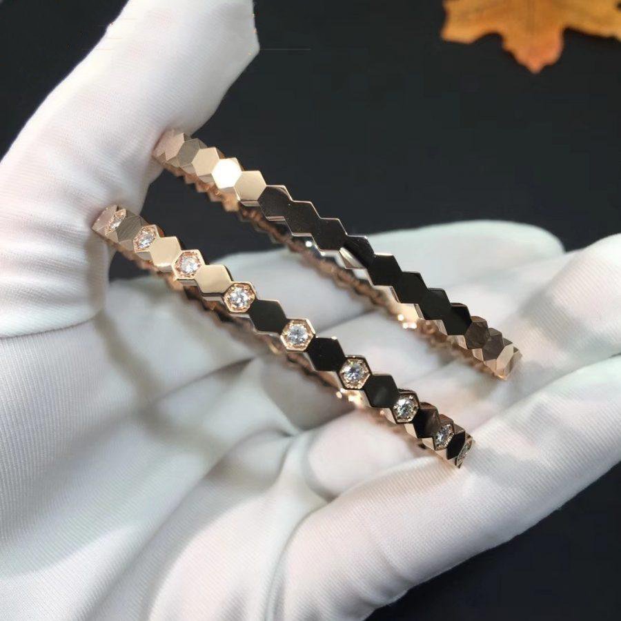 [⭐Mova]BEE LOVE PINK GOLD DIAMOND BRACELET