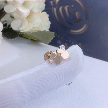 [⭐Mova]BEE LOVE PINK GOLD DIAMOND EARRINGS