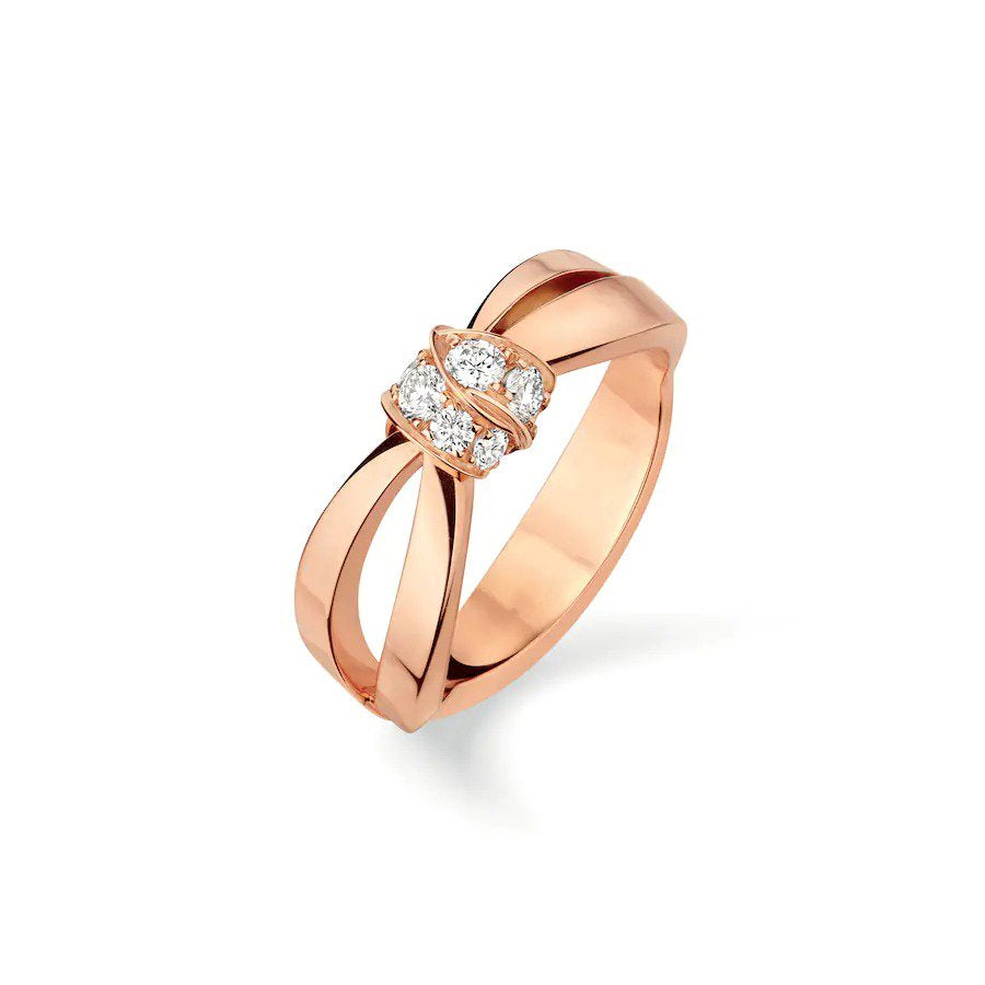 [⭐Mova]LIENS RING PINK GOLD DIAMOND