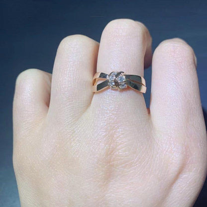 [⭐Mova]LIENS RING PINK GOLD DIAMOND